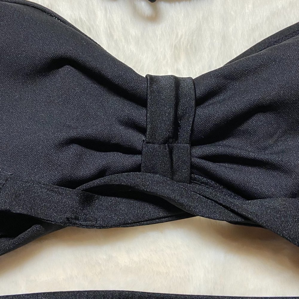 NWOT 🏖 Bandeau Bikini Black w/Bronze Accents - Picture 11 of 14